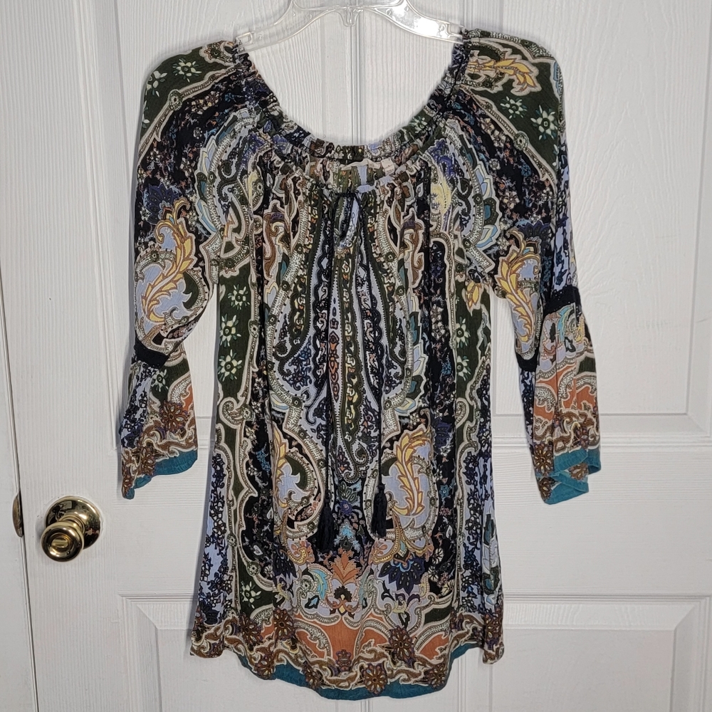 Soft Surroundings Chlor Peasant Top